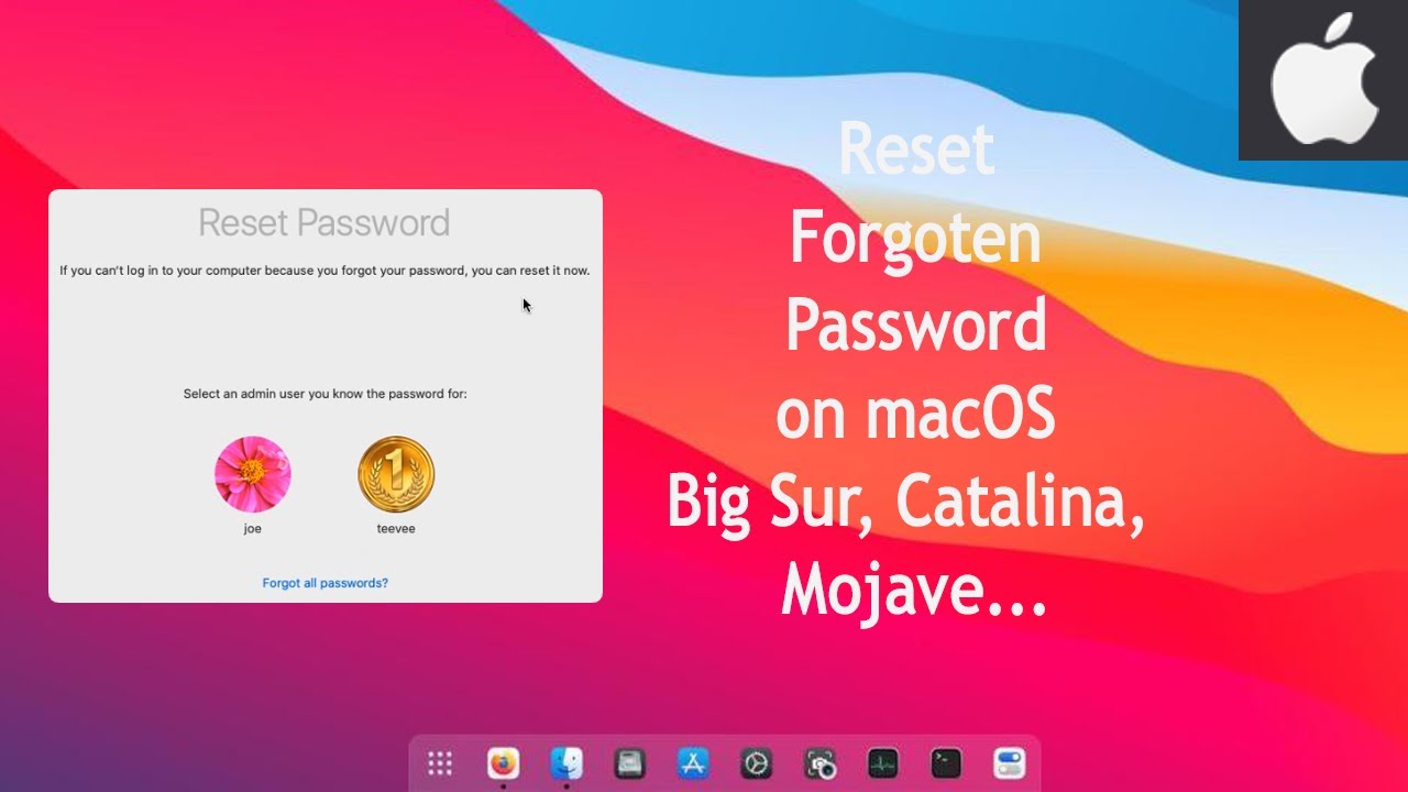 forgot password for mac